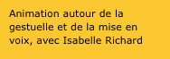 Animation autour de la  gestuelle